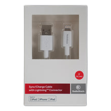 Load image into Gallery viewer, 3-Foot Lightning to USB Charge and Sync Cable - White
