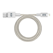 Load image into Gallery viewer, PureGear 4-Foot Lightning to USB Charge and Sync Braided Metallic Cable
